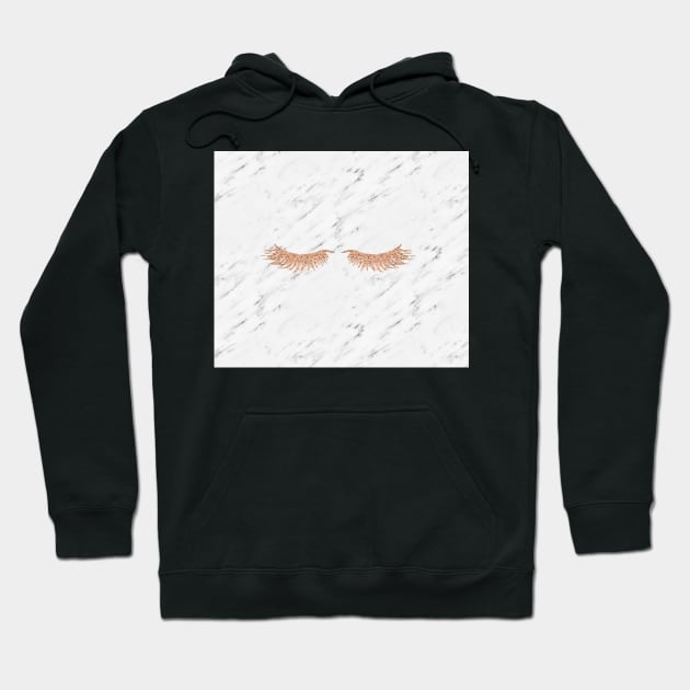 Rose gold marble lash envy Hoodie by marbleco